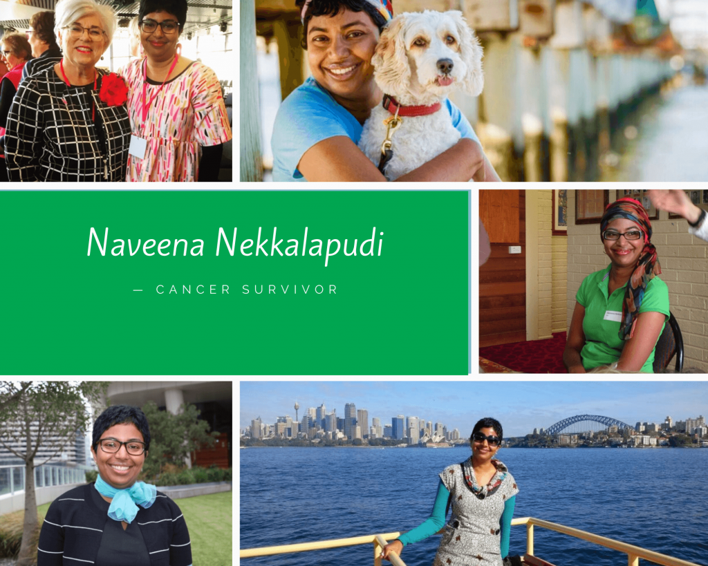 Naveena Nekkalapudi Cancer Survivor picture collage